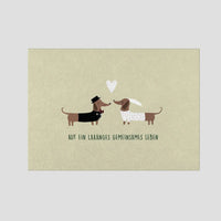 Dachshund Bridal Couple | Postcard
